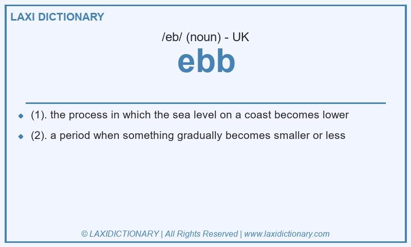 Definition ebb in British English
