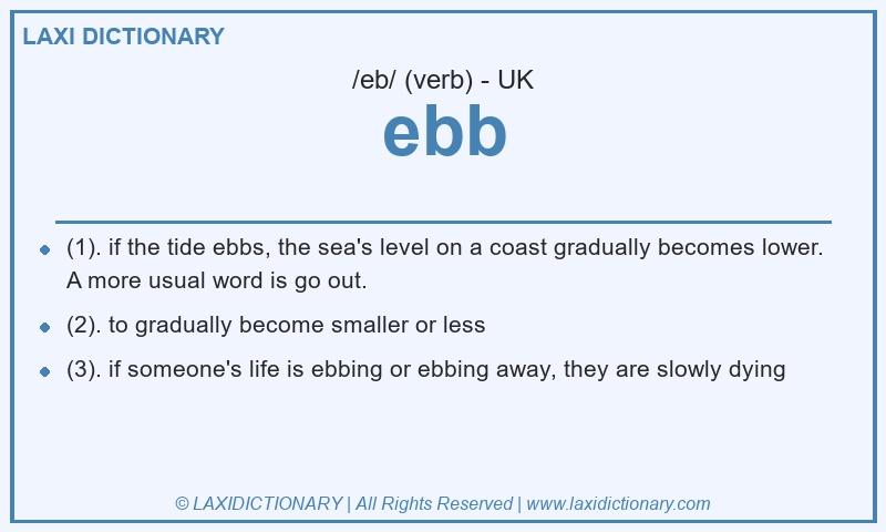 Definition ebb in British English