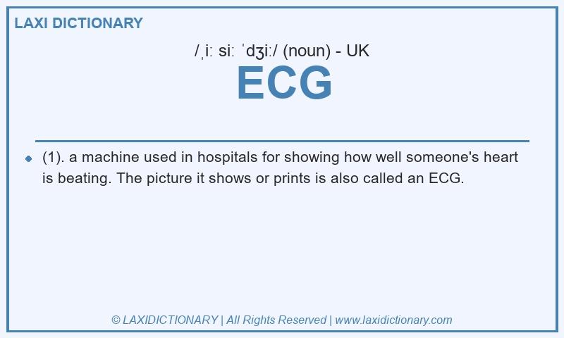 Definition ECG in British English