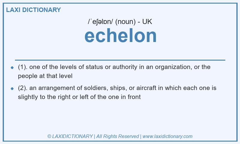 Definition echelon in British English
