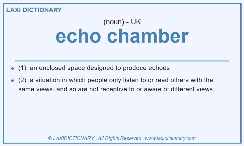 Definition echo chamber in British English
