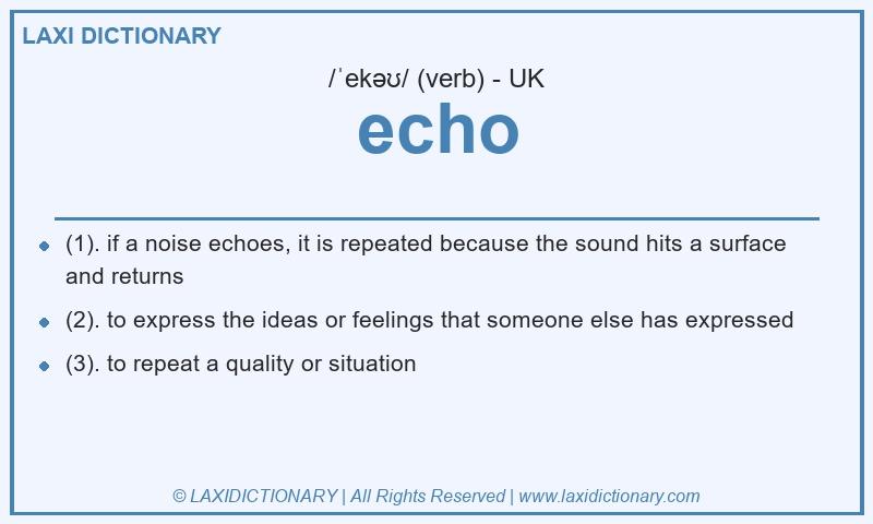 Definition echo in British English