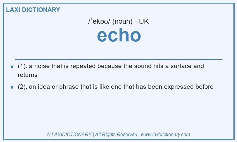 Definition echo in British English
