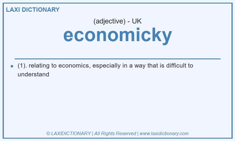Definition economicky in British English
