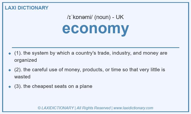 Definition economy in British English