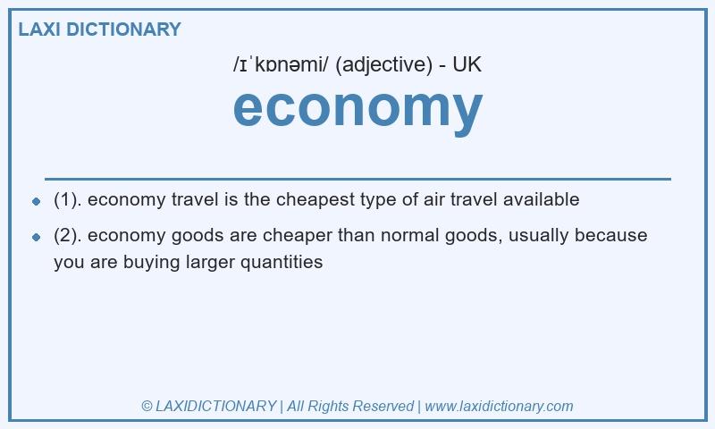 Definition economy in British English
