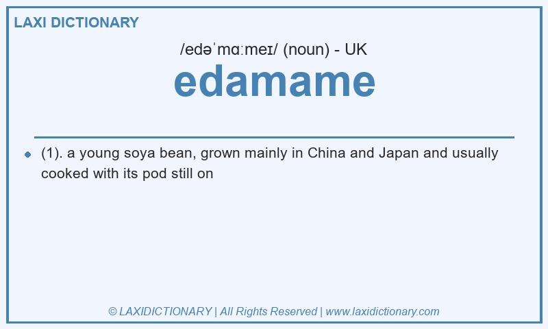 Definition edamame in British English