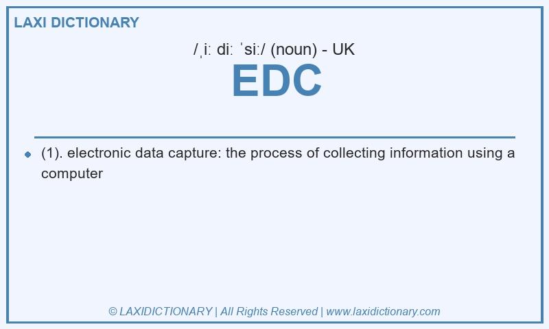 Definition EDC in British English