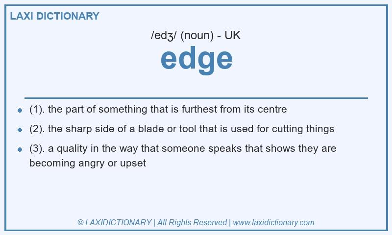 Definition edge in British English