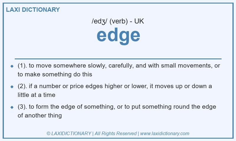 Definition edge in British English