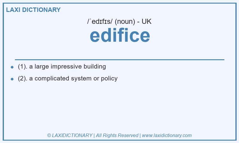 Definition edifice in British English