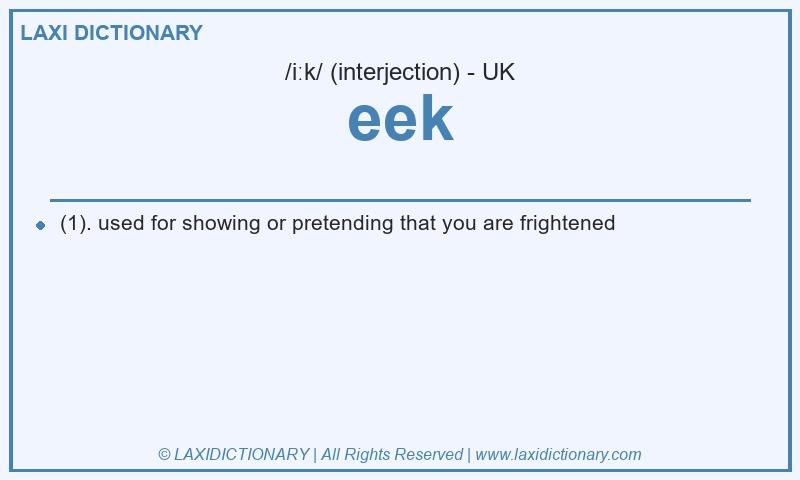 Definition eek in British English