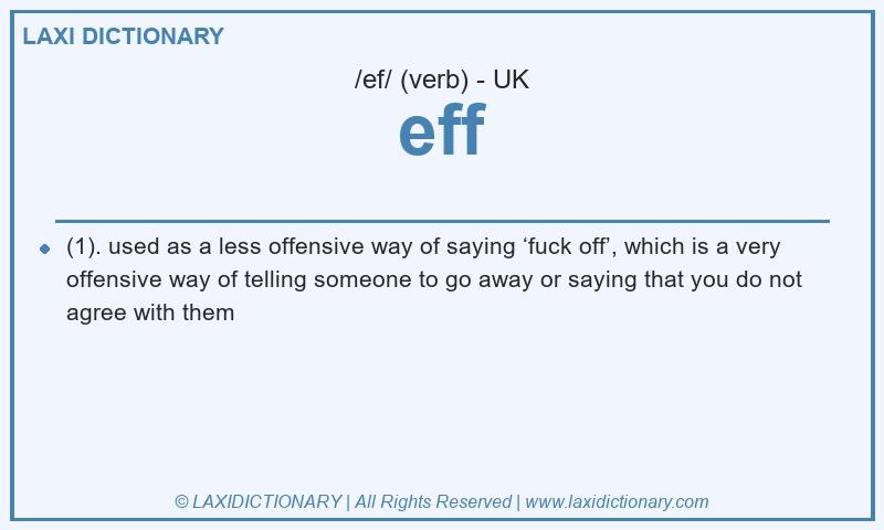 Definition eff in British English