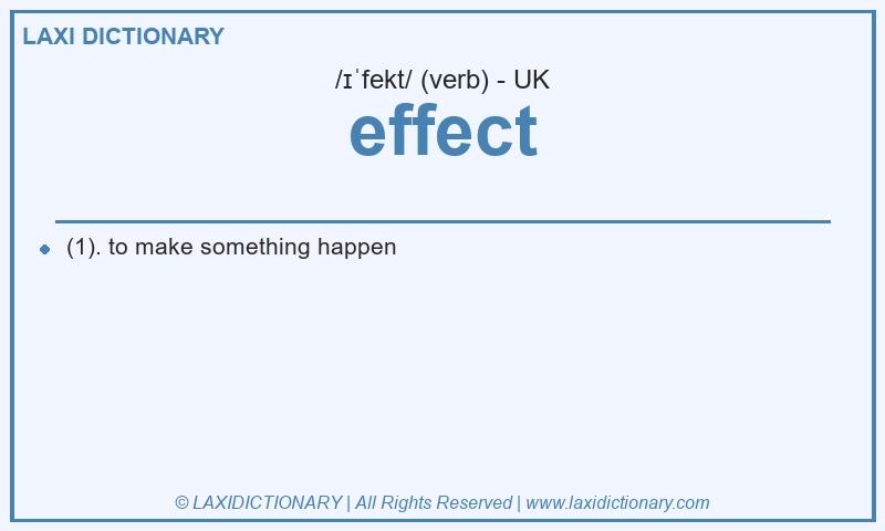Definition effect in British English