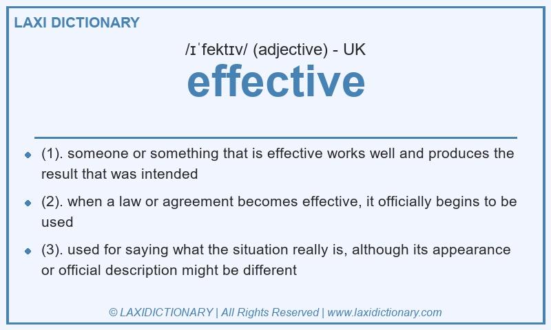 Definition effective in British English