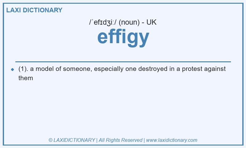 Definition effigy in British English