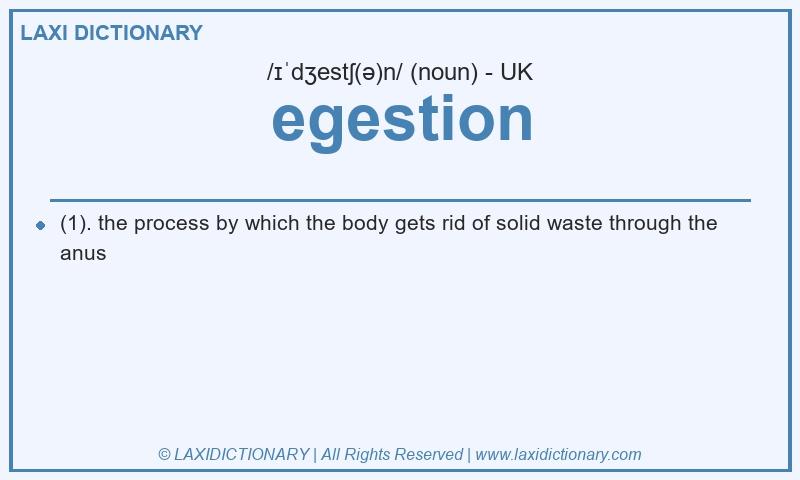 Definition egestion in British English