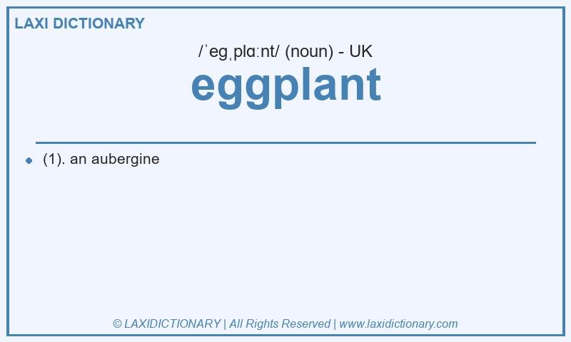 Definition eggplant in British English