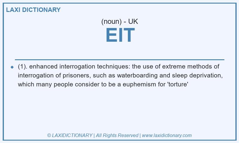 Definition EIT in British English