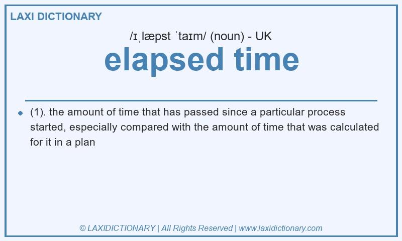 Definition elapsed time in British English