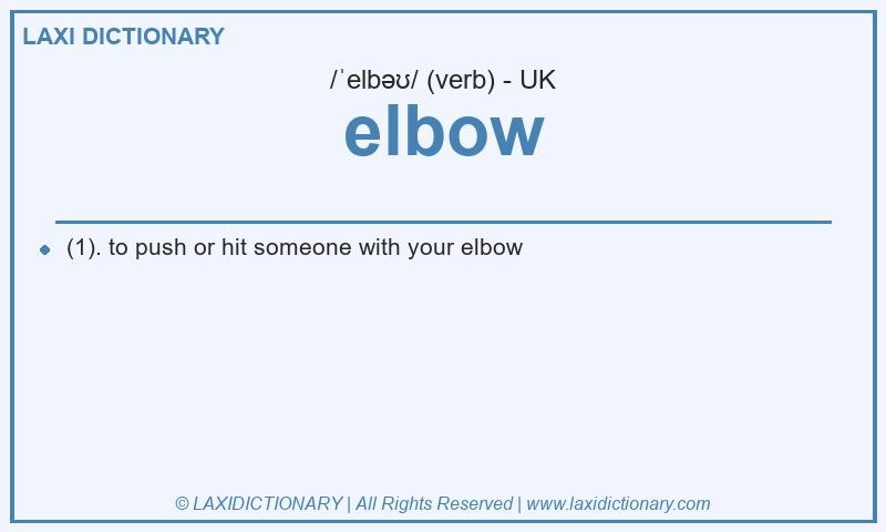 Definition elbow in British English