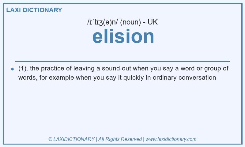 Definition elision in British English