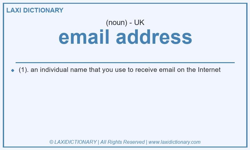Definition email address in British English