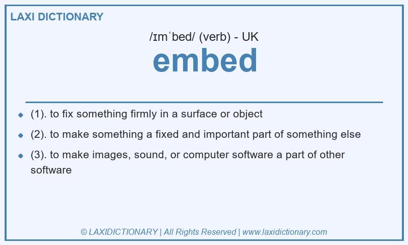 Definition embed in British English