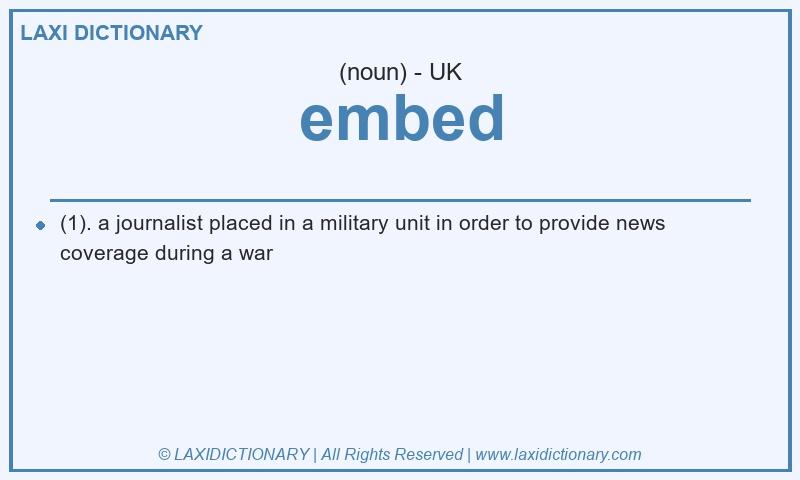 Definition embed in British English