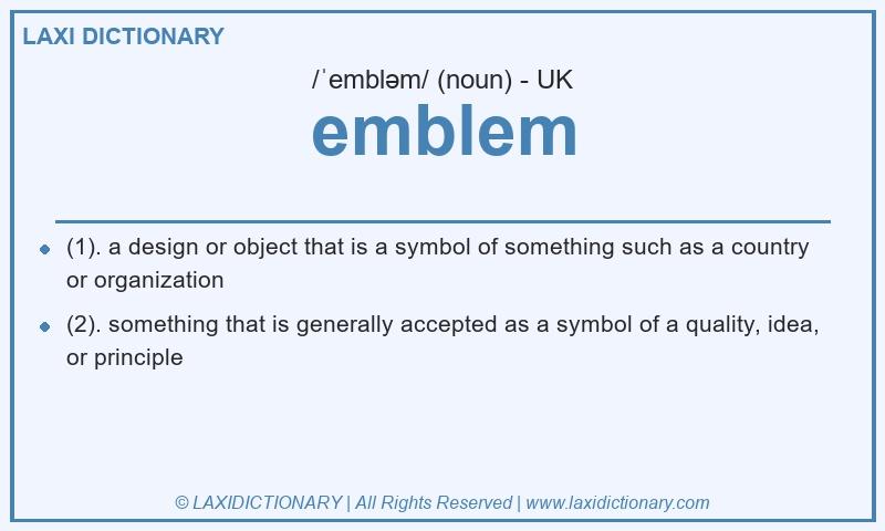 Definition emblem in British English