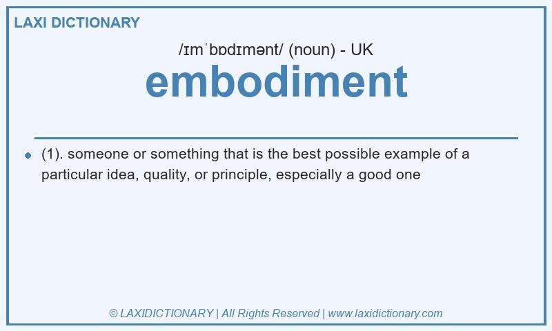 Definition embodiment in British English