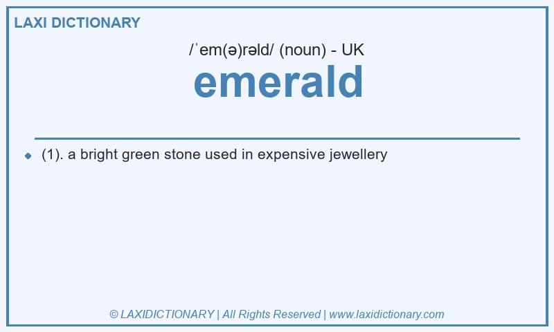 Definition emerald in British English