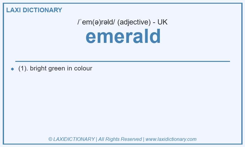 Definition emerald in British English