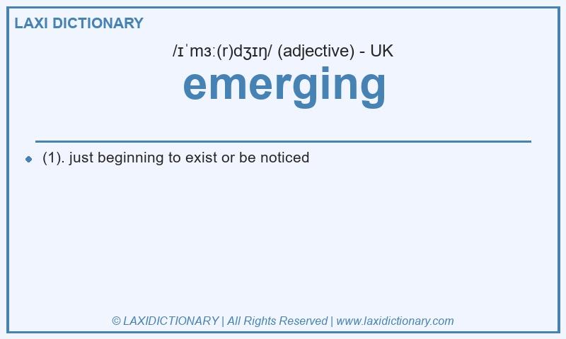 Definition emerging in British English