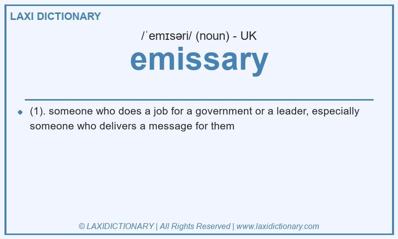 Definition emissary in British English