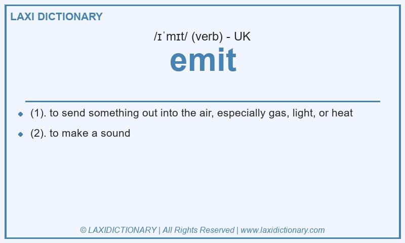 Definition emit in British English
