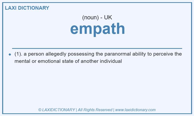 Definition empath in British English