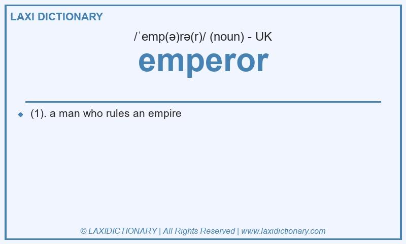 Definition emperor in British English
