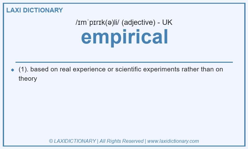 Definition empirical in British English