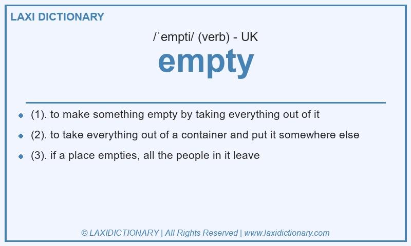 Definition empty in British English