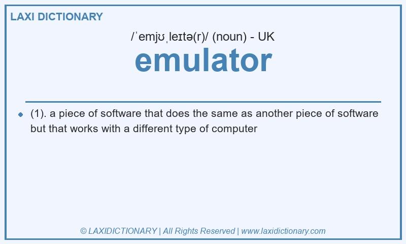 Definition emulator in British English