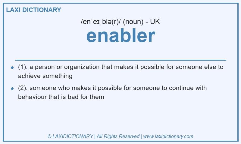 Definition enabler in British English