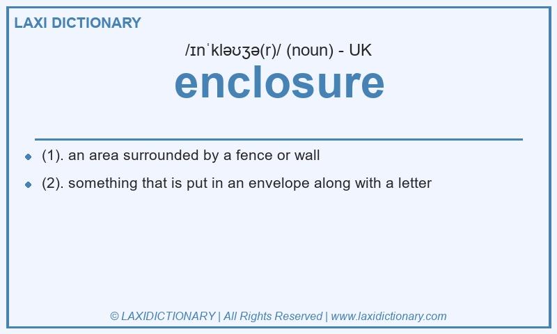 Definition enclosure in British English