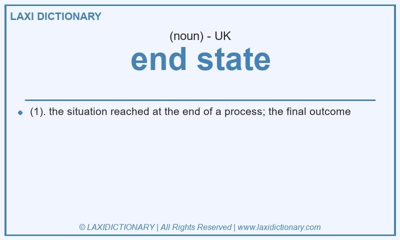 Definition end state in British English