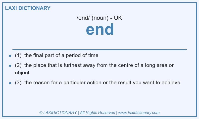 Definition end in British English