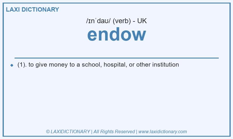 Definition endow in British English