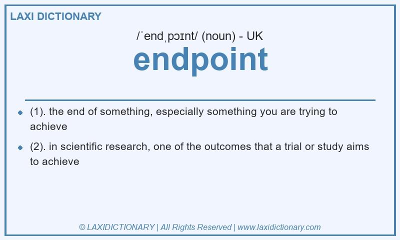 Definition endpoint in British English