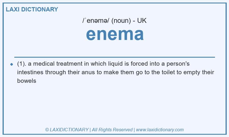 Definition enema in British English