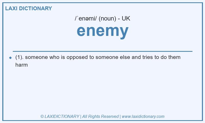 Definition enemy in British English