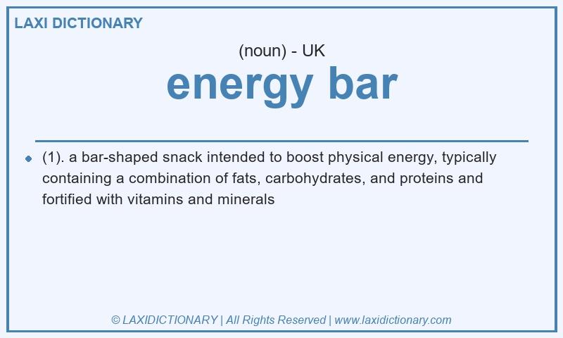 Definition energy bar in British English